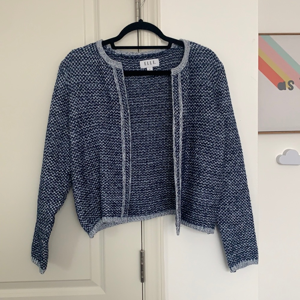 Cropped Blue Cardigan by ELLE